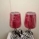 Paire de lampes en fer forge