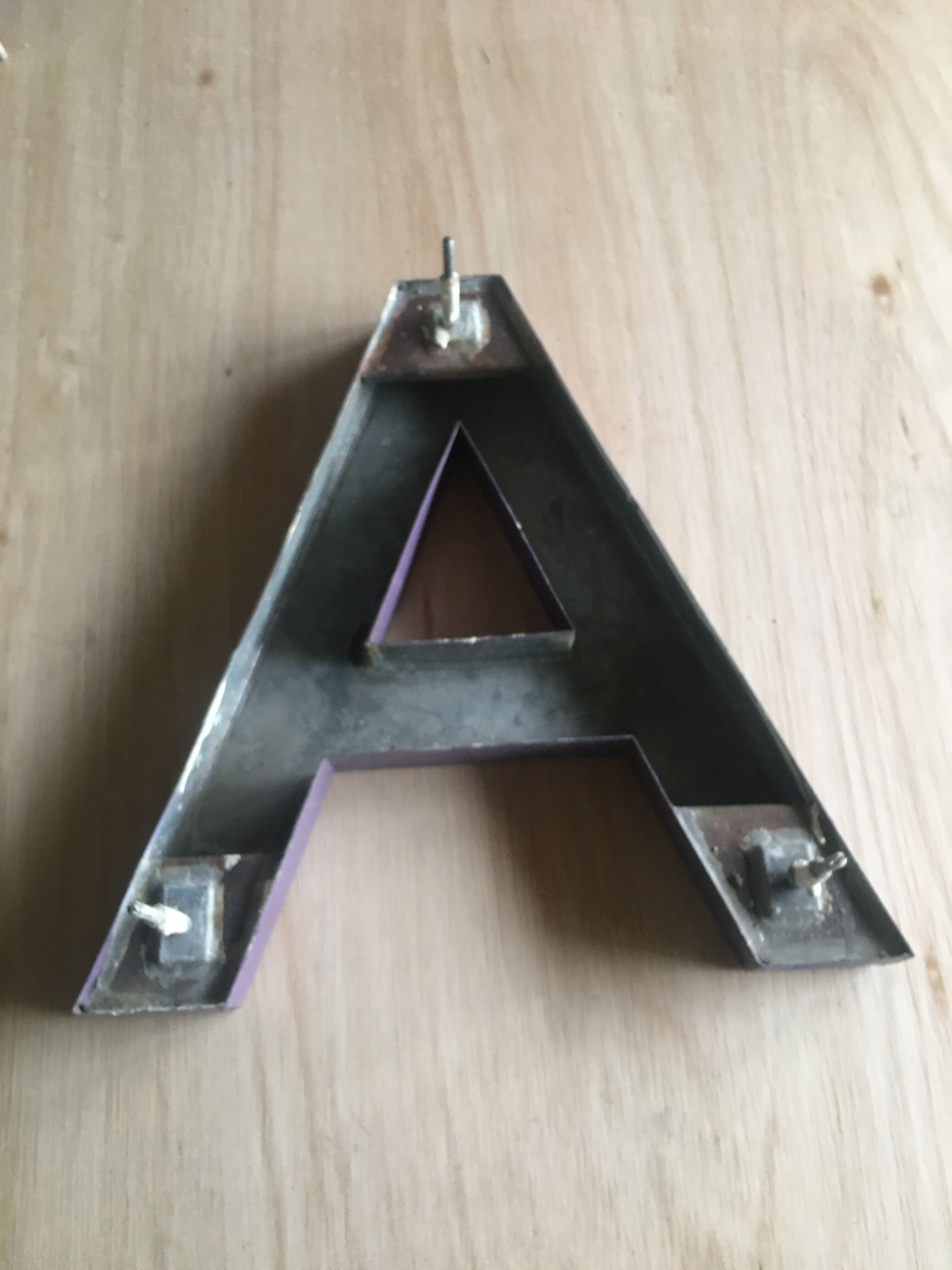 Industrial letter in zinc