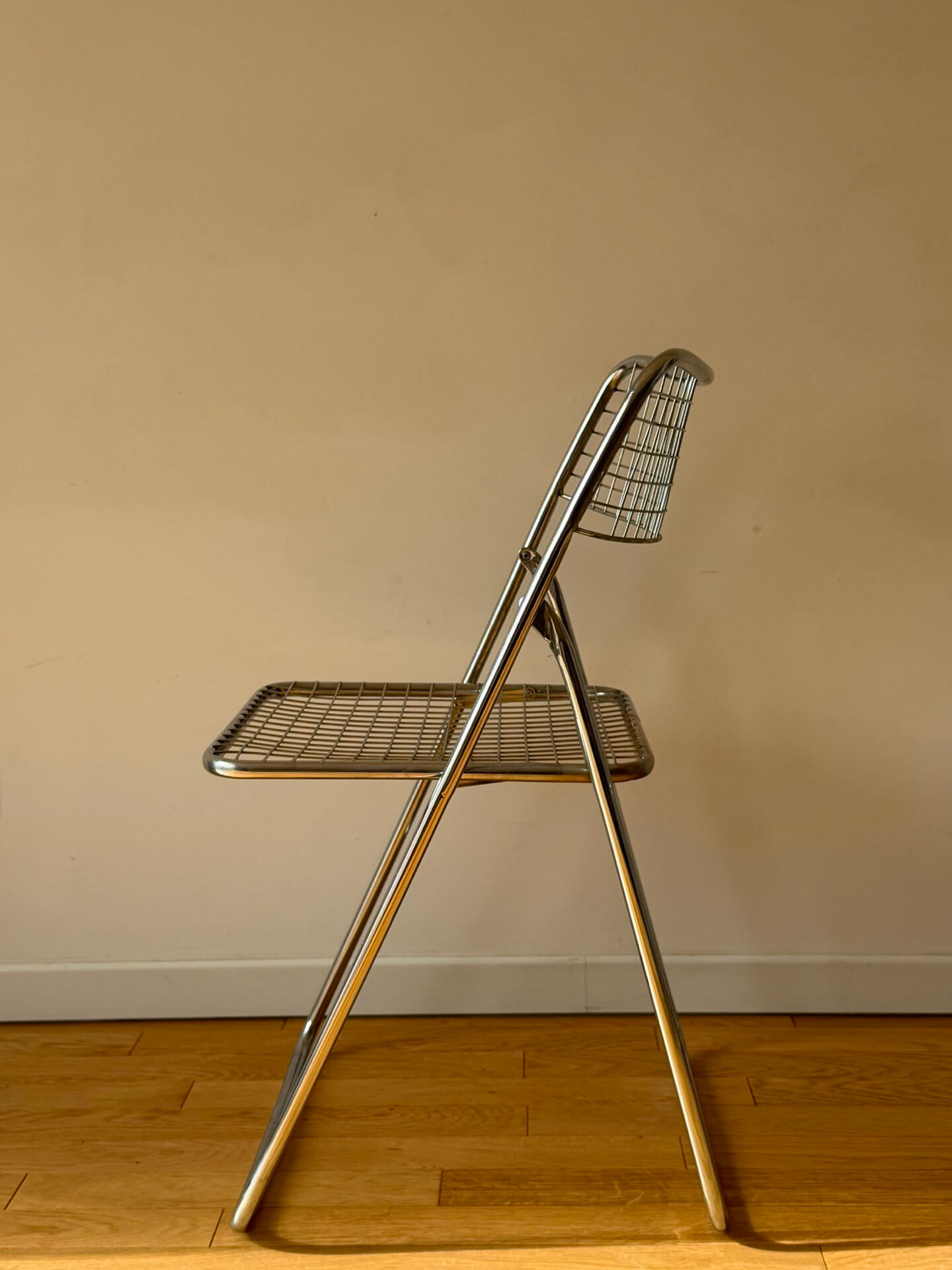 Lot 4 chaises pliantes vintage métallique