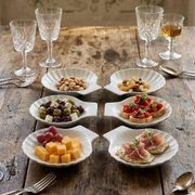 Set of 6 shell-shaped bowls in Limoges porcelain by Philippe Deshoulières.