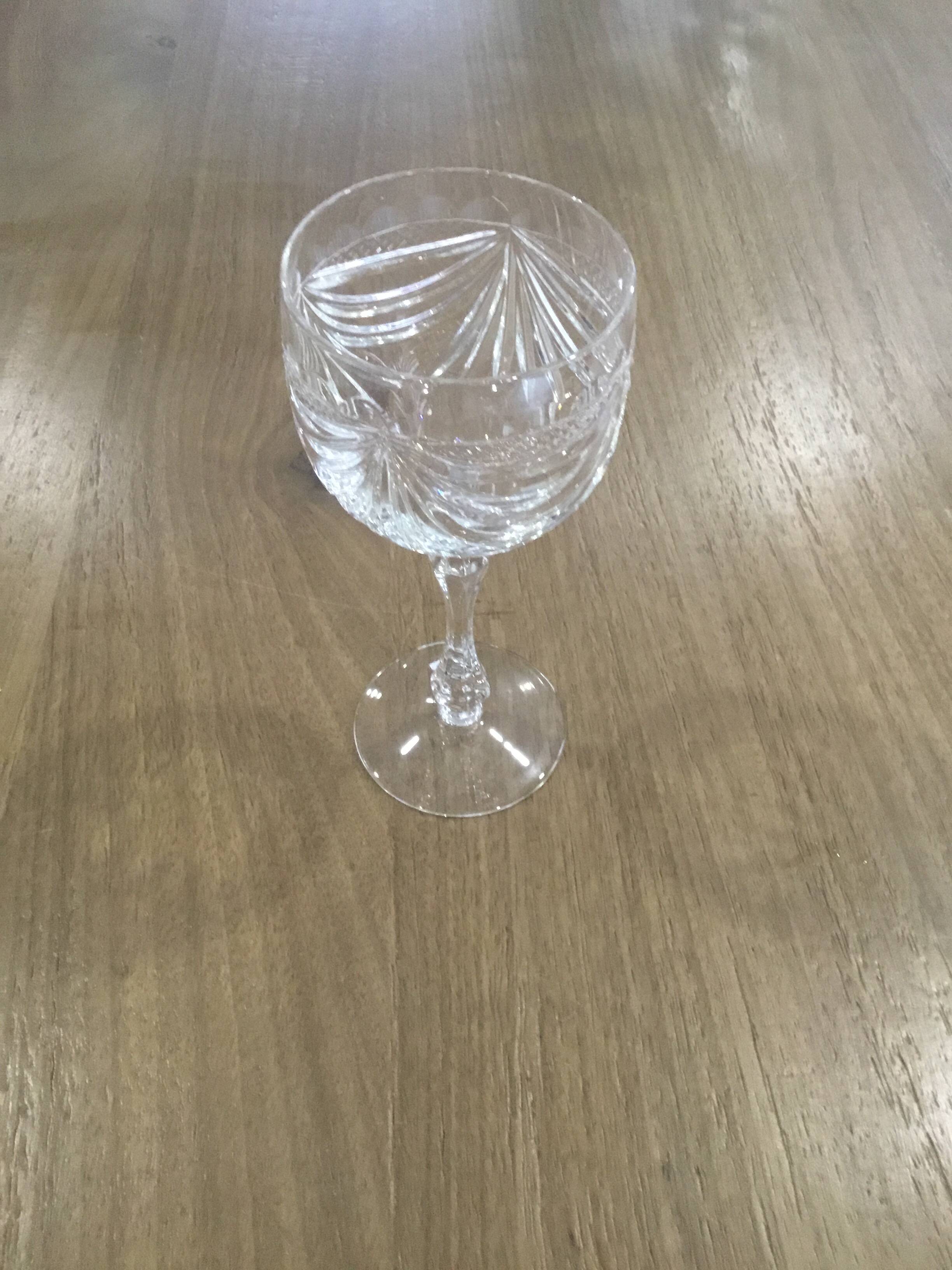 Carafe and crystal glasses