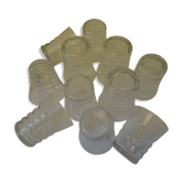 Set of 11 glasses decorated with "beading" decoration