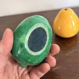 Vintage Italian Polished Alabaster Pear Lemon Fruit