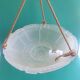 Suspension vasque en verre pressé décor floral Art Déco Artistar France