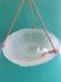 Suspended basin in pressed glass with floral Art Deco decoration, Artistar France.