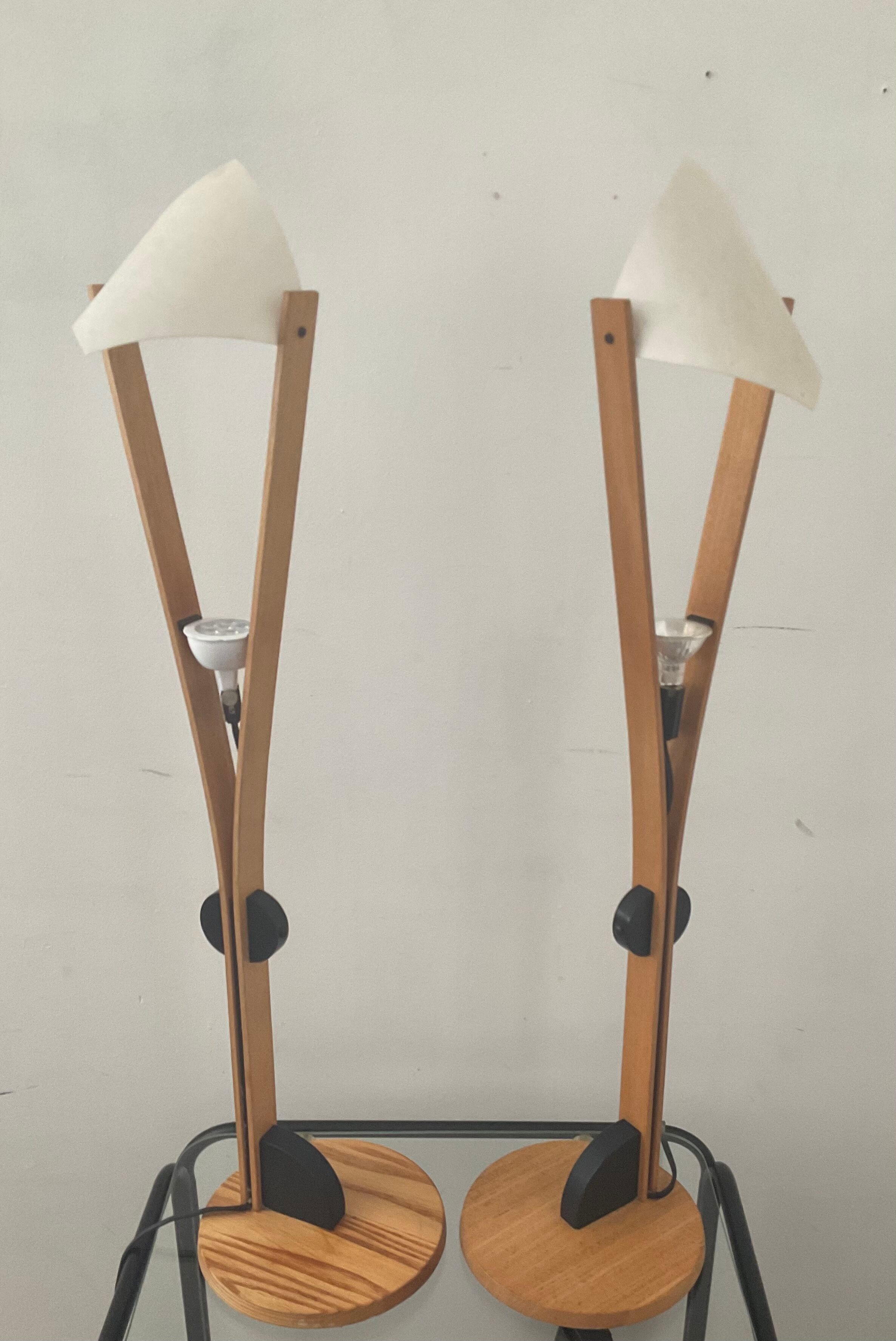 Paire de lampes domus des années 70