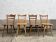 Série de 4 chaises bistrot vintage en hêtre – pieds compas