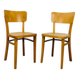 Pair of Thonet bistro chairs, wood, 1960s