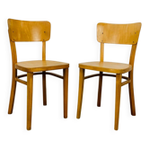 Paire de chaises bistrot Thonet, bois, années 60