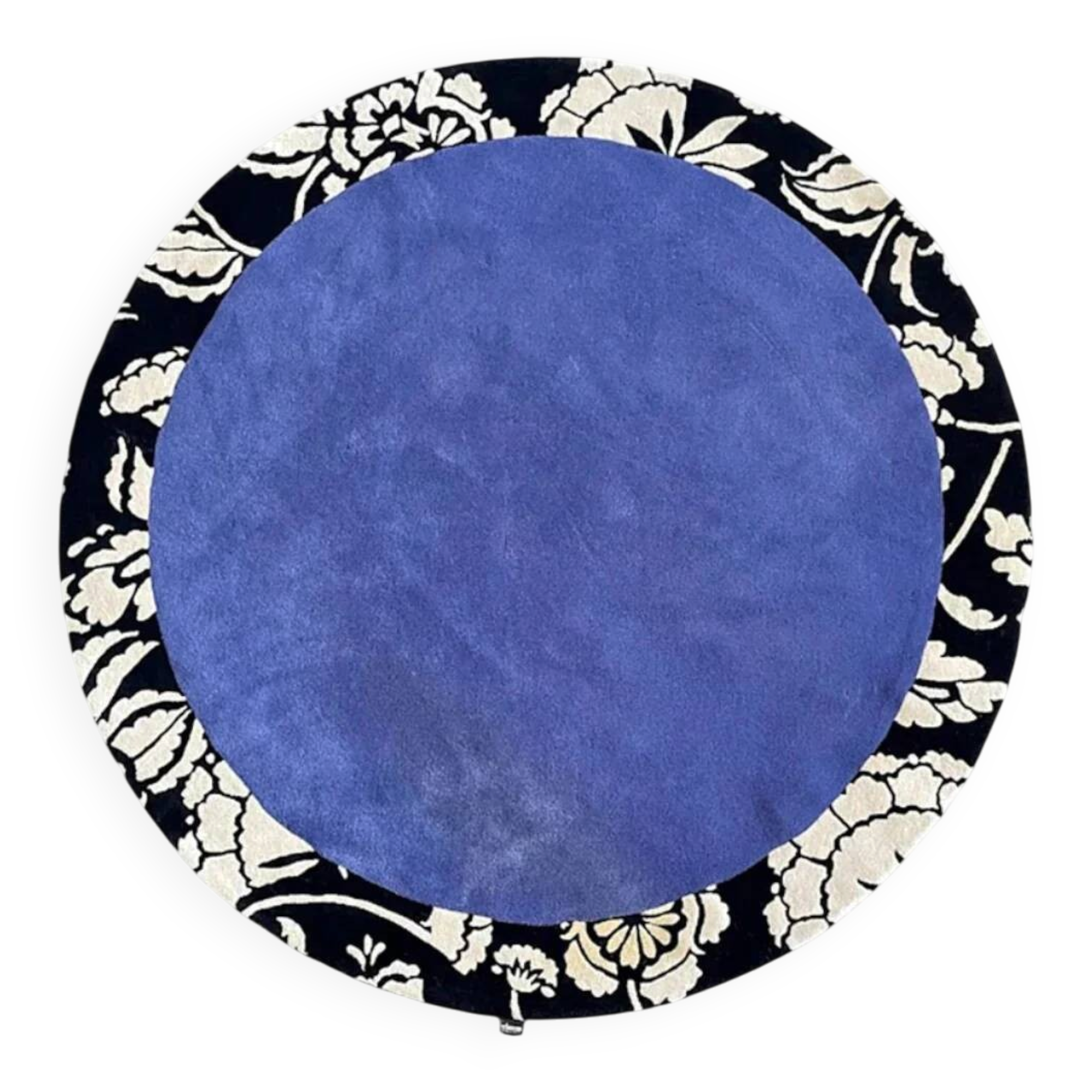 Tapis rond Artisca Vermont tufté main années 1980 France