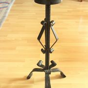 High handmade wrought iron candle holder for larger candles - vintage