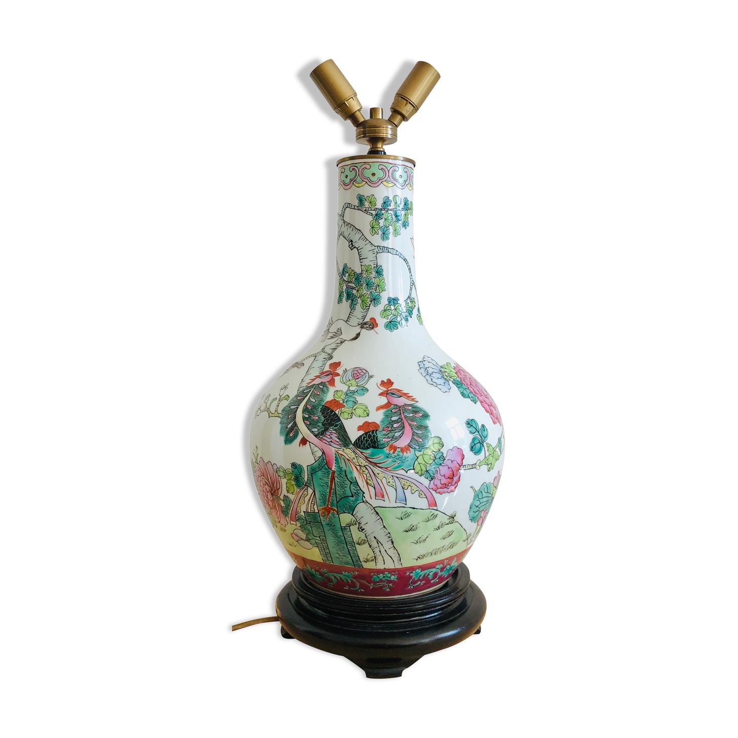 Ancient porcelain lamp foot