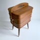 60s Portable Scandinavian Seamstress Worker, Wood