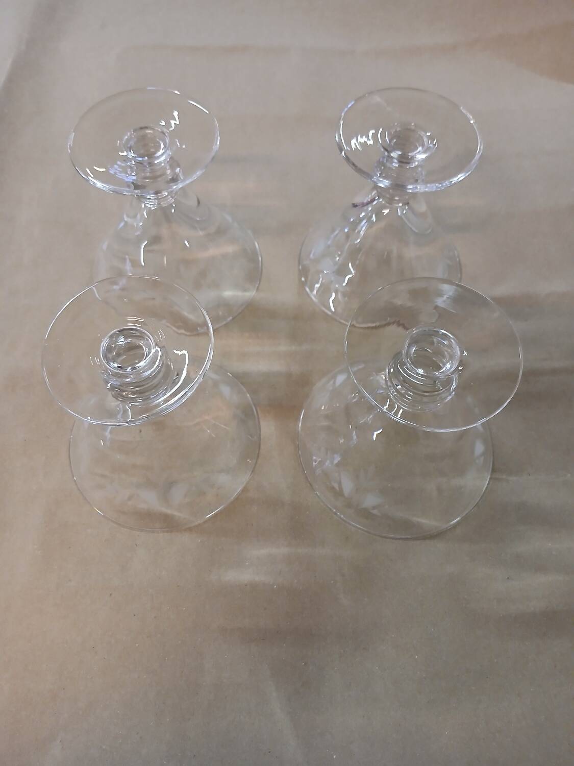 4 coupes à champagne anciens