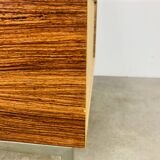 Rosewood and glass chest of drawers, 1960s, Scandinavian storage furniture.