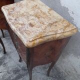 Pair of Louis XV style bedside tables in Marquetry