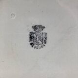 Grigny Terre de Feu dish, floral motif, 19th - 20th century