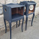 Pair of vintage bedside tables, 60s, Louis XV style, restyled