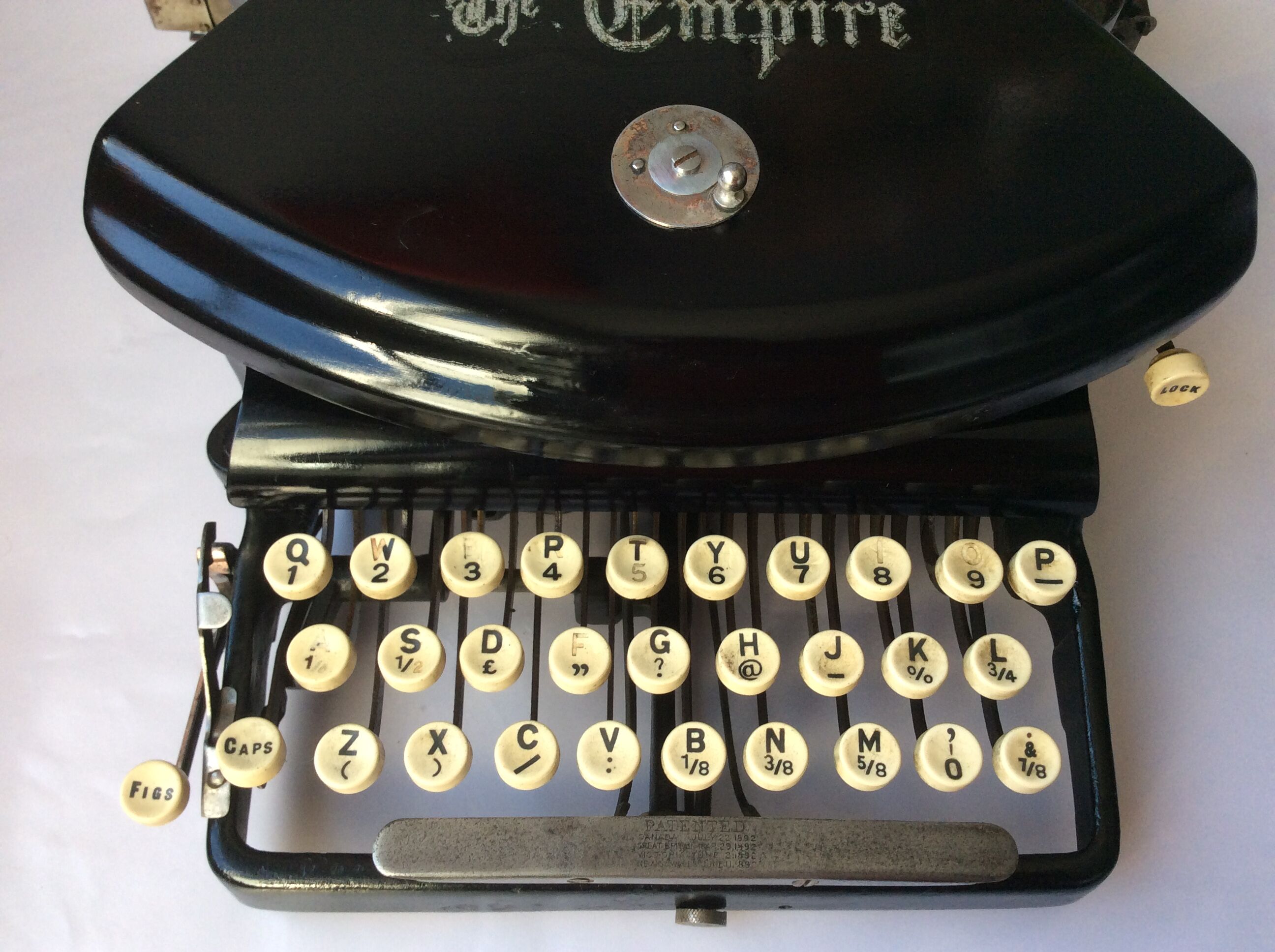 Old typewriter Empire 1892