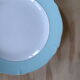 Vintage plates aqua/mint edge Ceranord