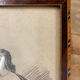 Portrait 19th young woman romantic marquetry frame