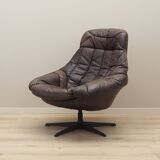 Fauteuil pivotant en cuir, design danois, années 1960, designer : HW Klein, fabrication : Bramin