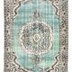 5x8 Green & Cream Oriental Vintage Rug 157x235Cm SK 24776