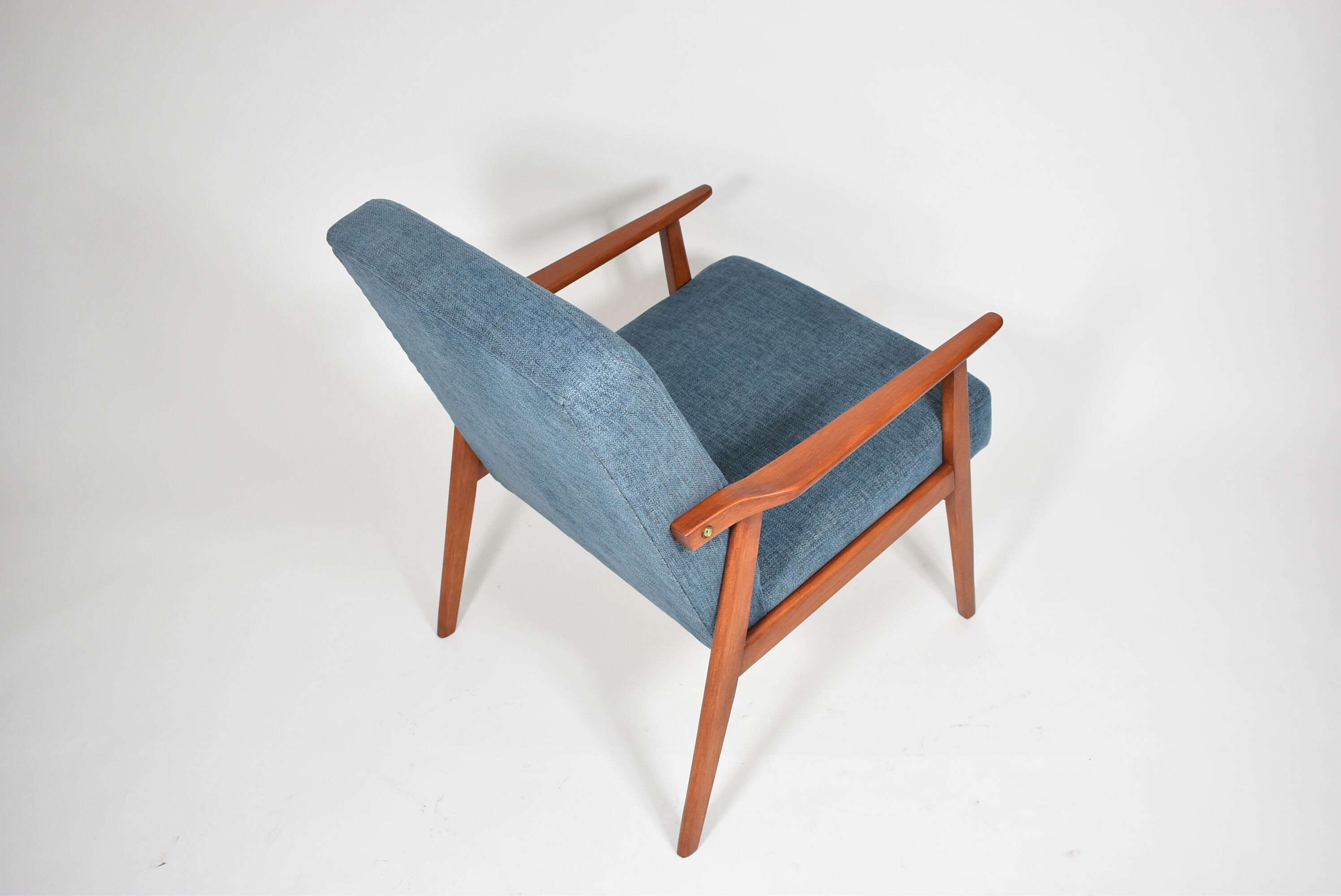 Original club armchair "Snieżnik" 1960s, blue