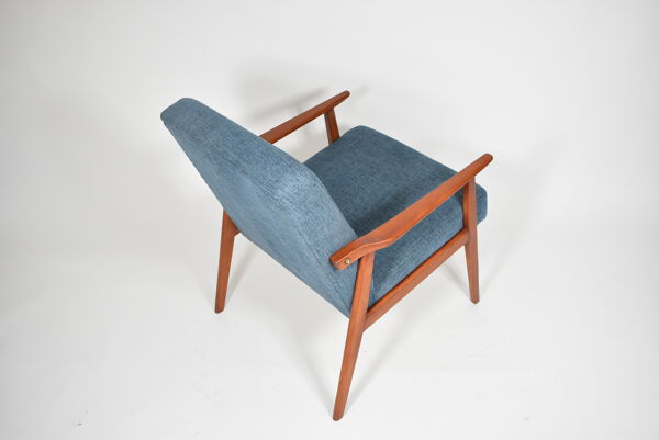 Fauteuil original « Snieżnik » années 1960, bleu