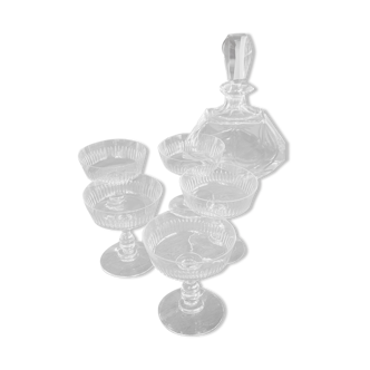 5 crystal champagne glasses