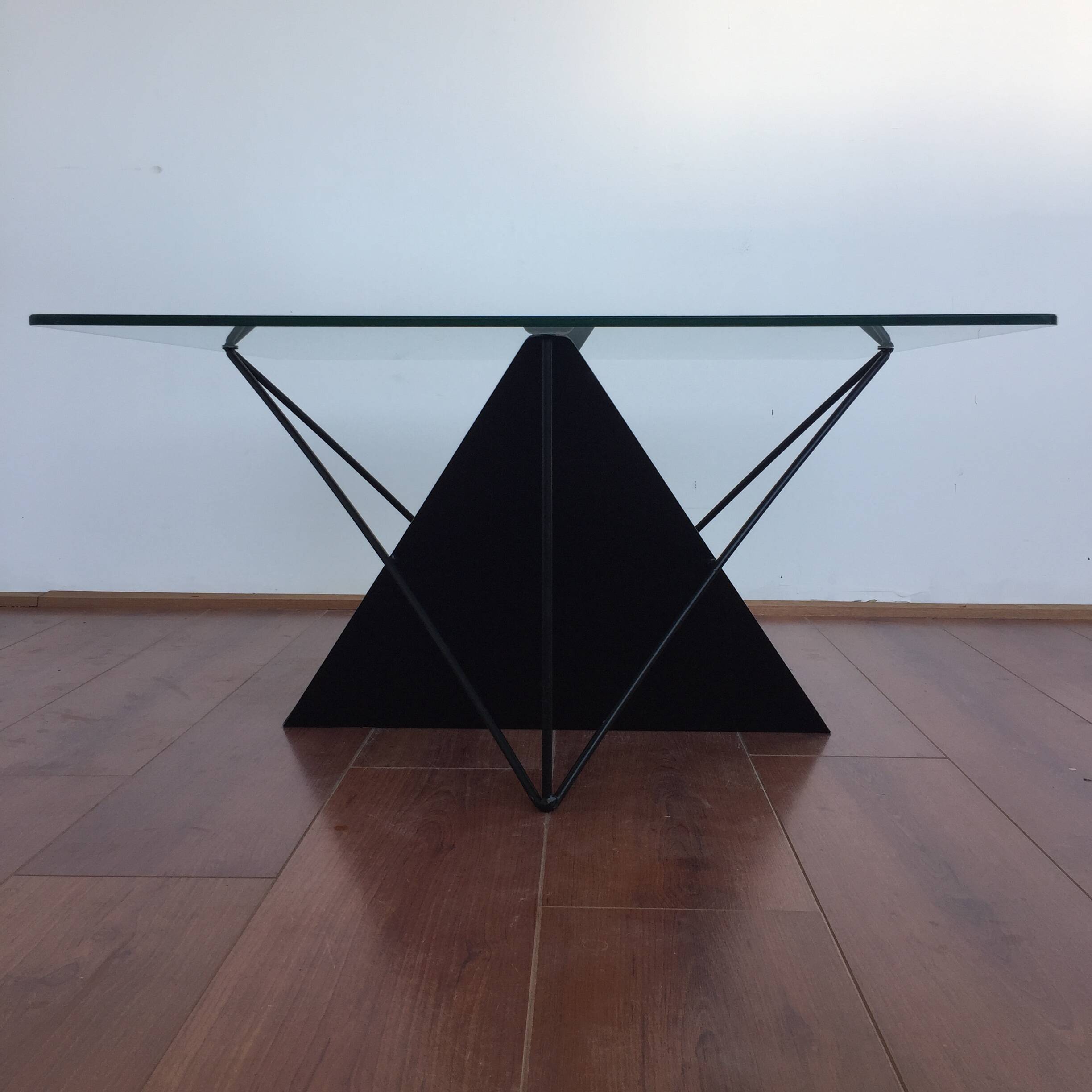 postmodern Dutch design metal coffee table from the 80s or 90s
