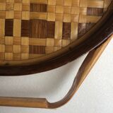 Vintage rattan and wicker tray