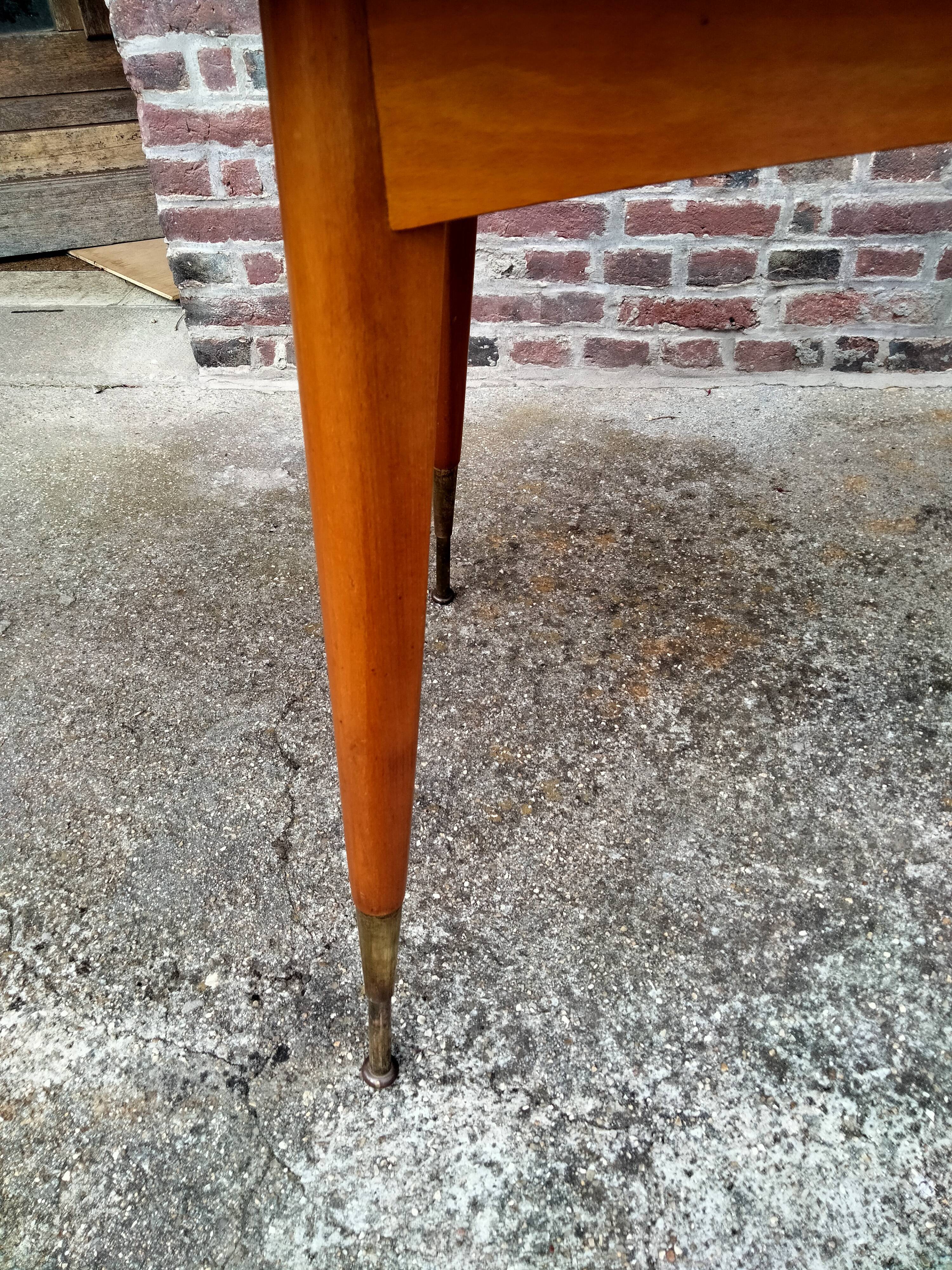 Extendable table with extensions old vintage compass legs design XXeme