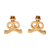 Art Deco ceramic candlesticks