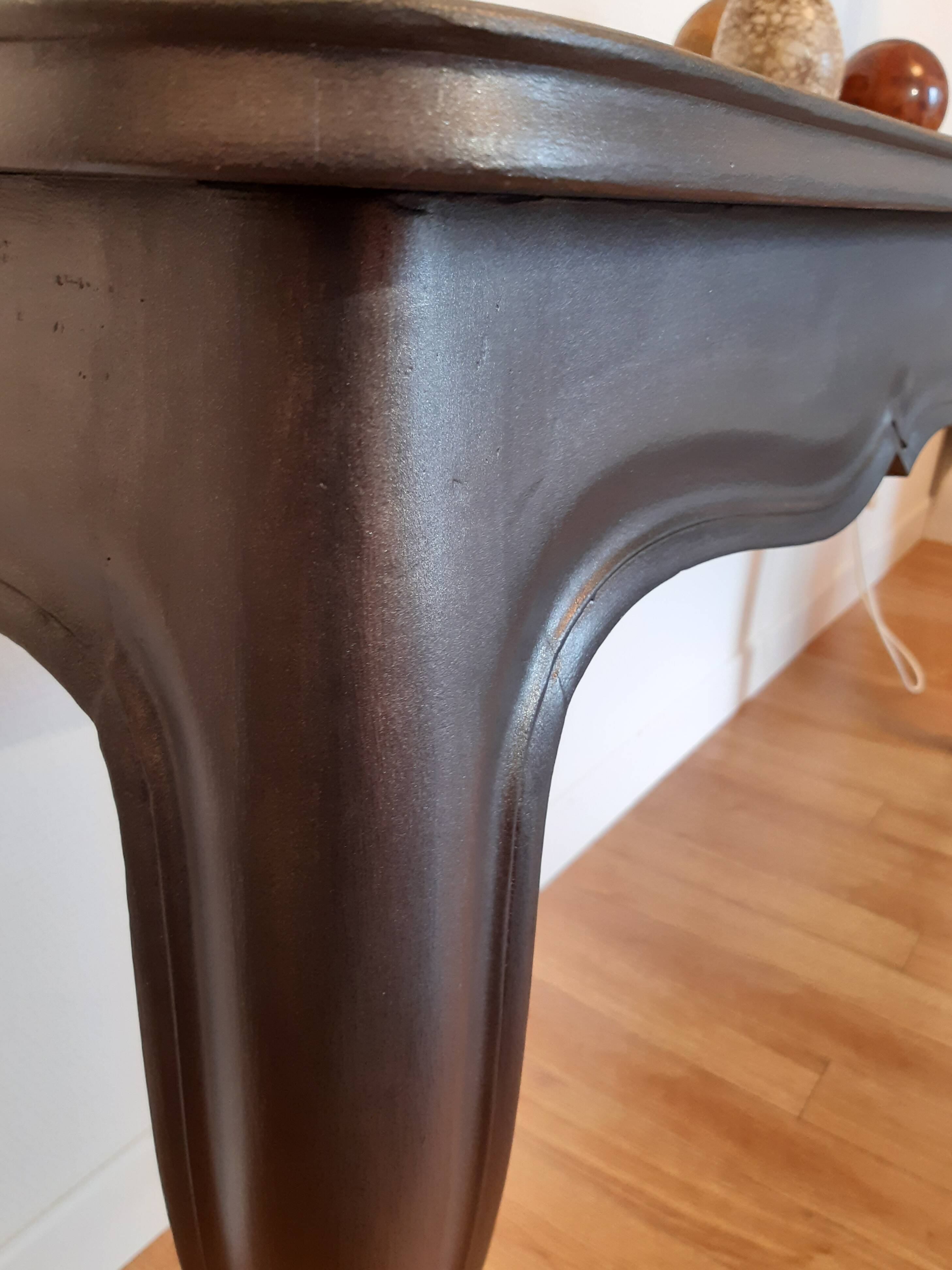 Louis XV-style black wall console