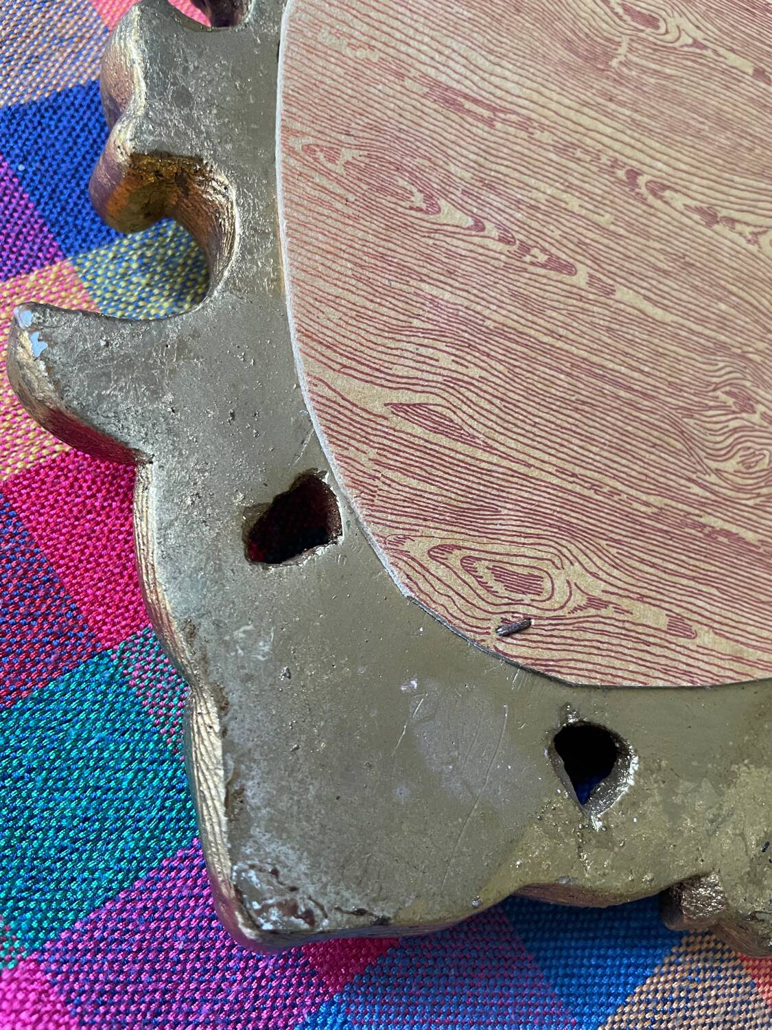 Golden rockery mirror