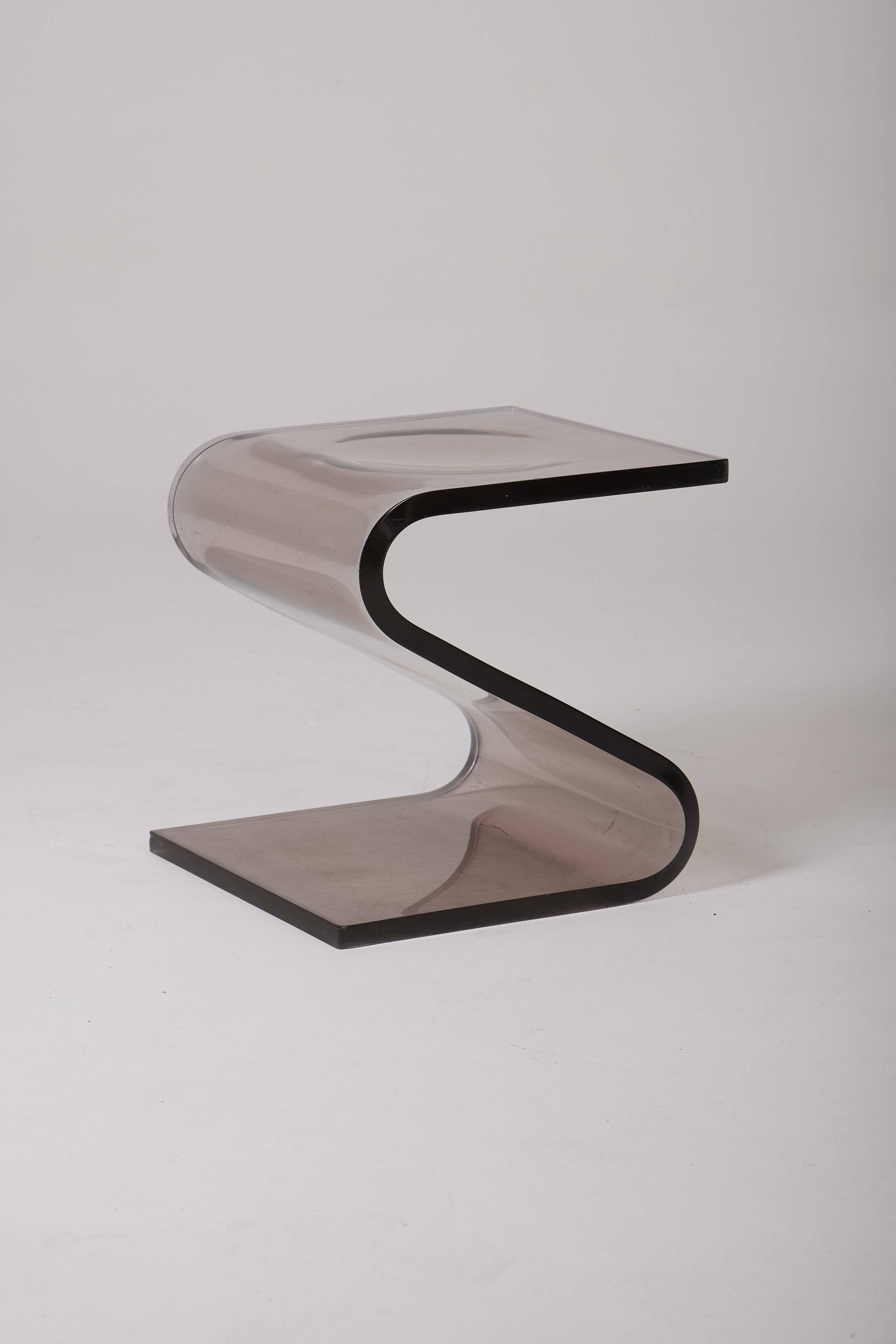 François Arnal plexiglass stool, 1970s