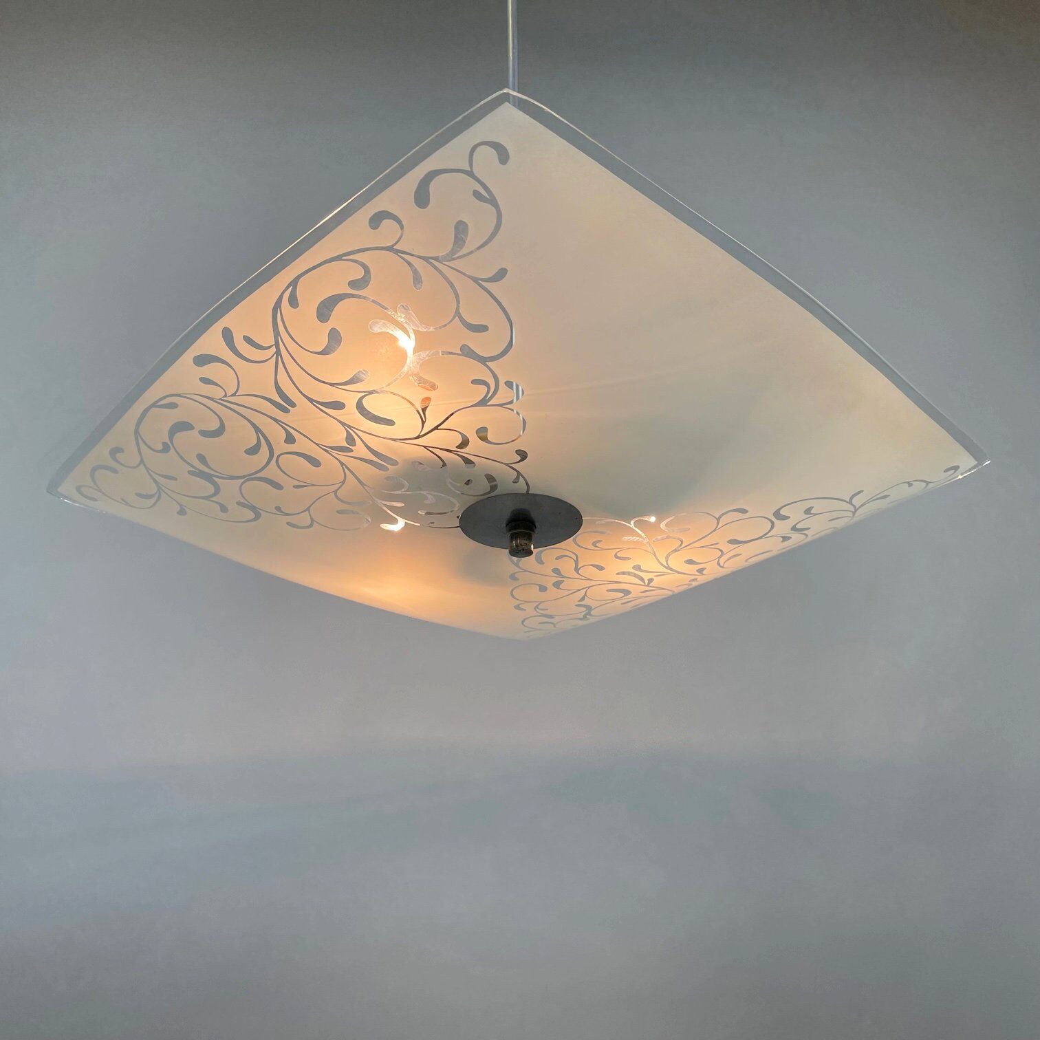 Mid century glass pendant by Napako, Czechoslovakia, 1960's
