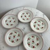 5 assiettes Lunéville Rosine