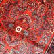 Handmade antique Persian Sarouk rug 3.2' x 5.2' (97cm x 158cm) 1920s