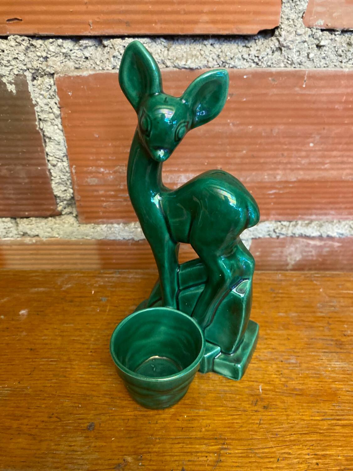 Antique Art Deco Doe Figurine ST CLÉMENT Ceramic Lemanceau Vintage