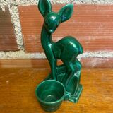 Antique Art Deco Doe Figurine ST CLÉMENT Ceramic Lemanceau Vintage