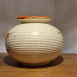Flowering pottery vase