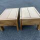 Pair of bedside tables vintage solid elm home revived bedside table