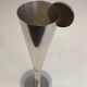 Silver-plated and brass champagne flute