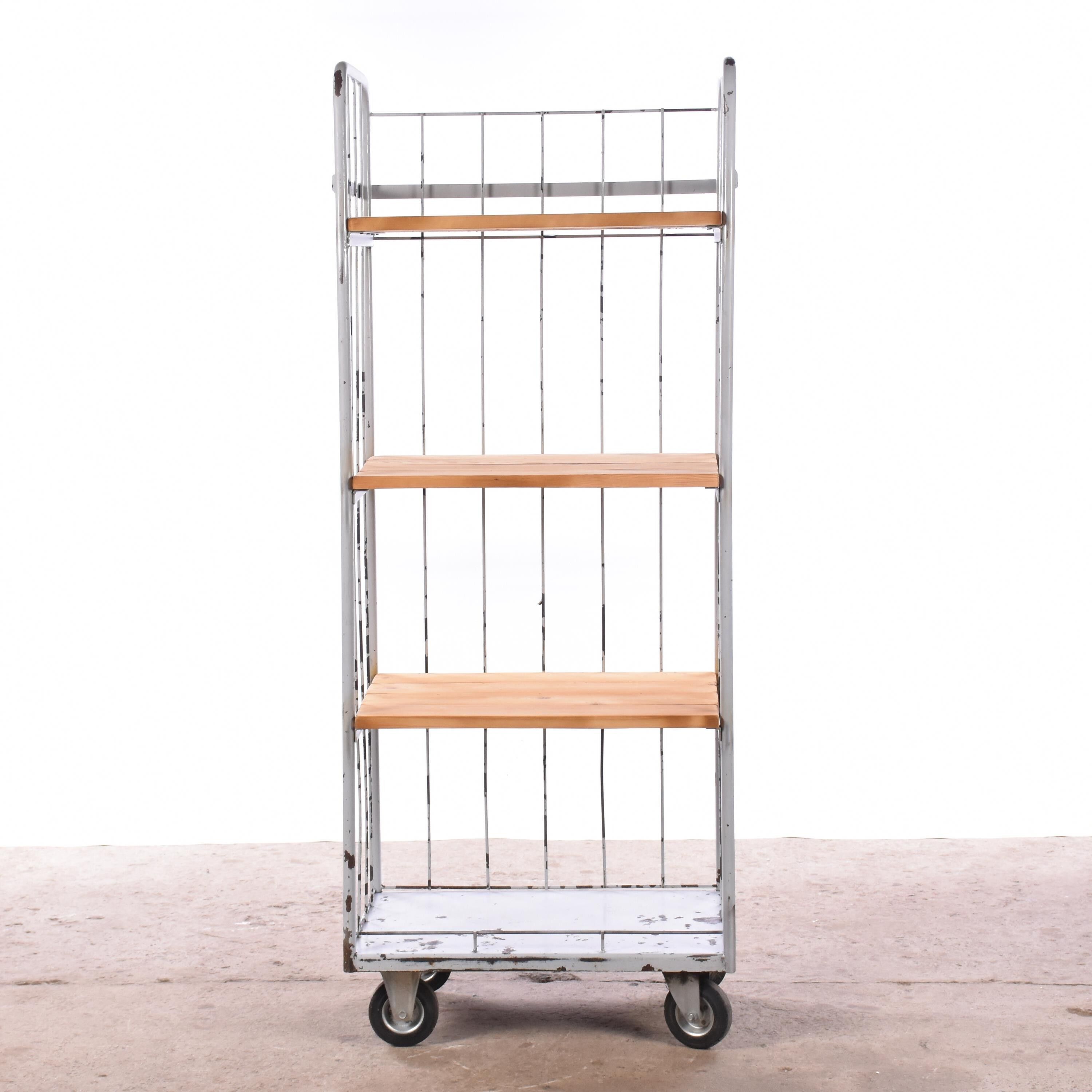 Industrial shelving unit on wheels Trolley