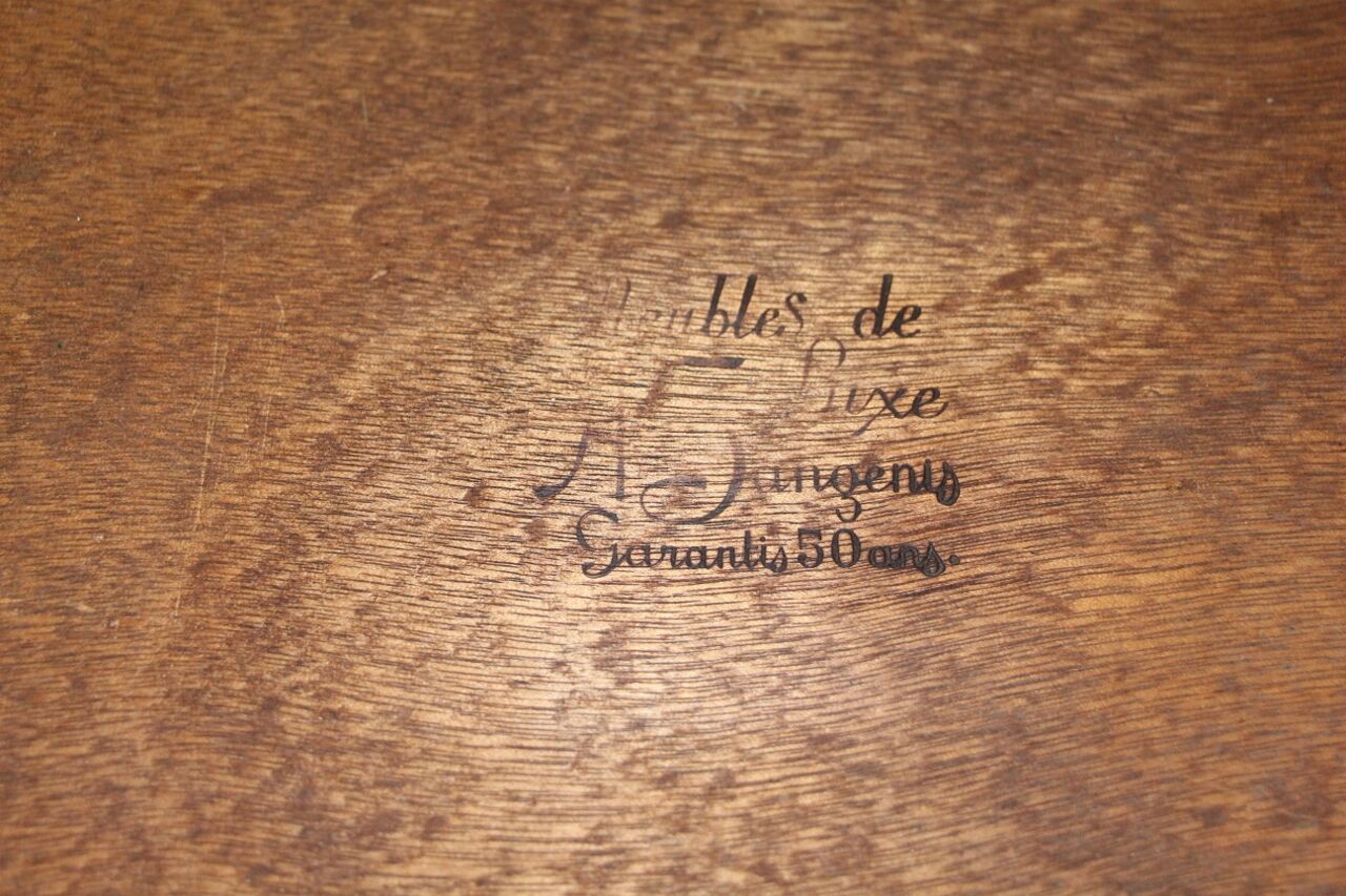 Sideboard from the 50s in burr walnut, stamped