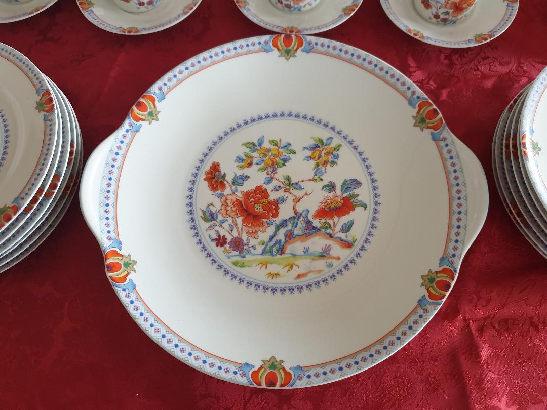 dessert service of limoges, porcelain of the Unicorn, limited edition 2500 copies