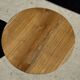 Side table in solid teak with a circular top, column base H51.5 D50.