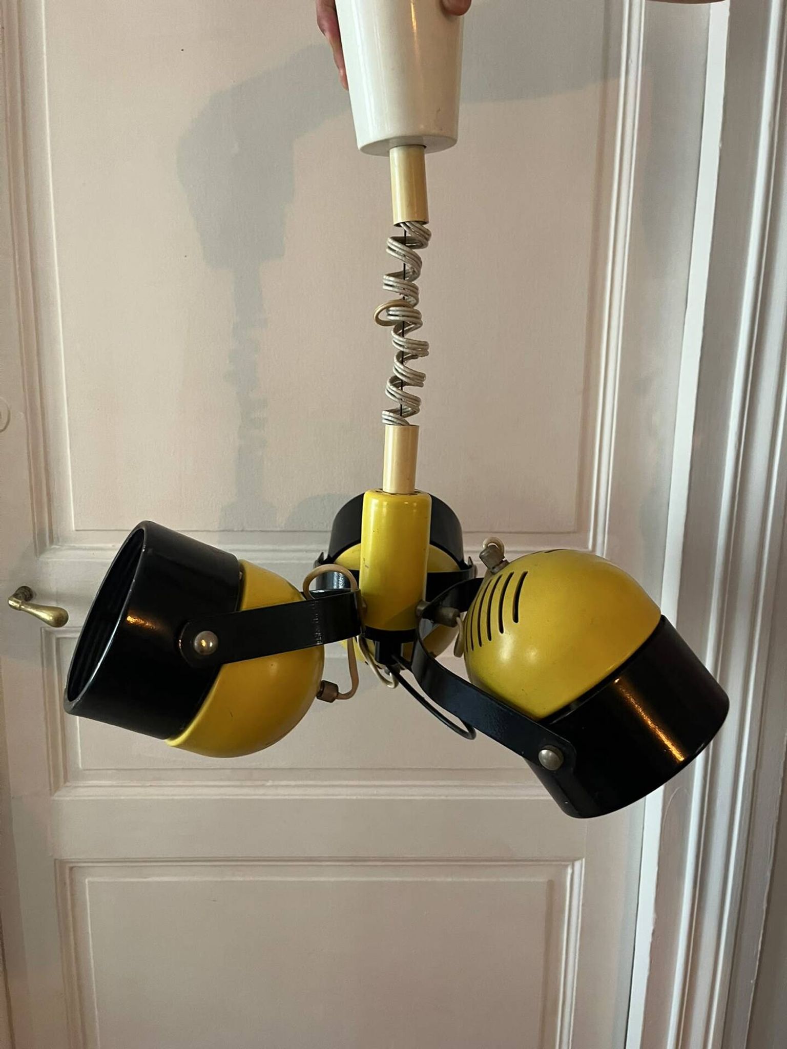 Vintage space age lamp metal 3 eyeball globes